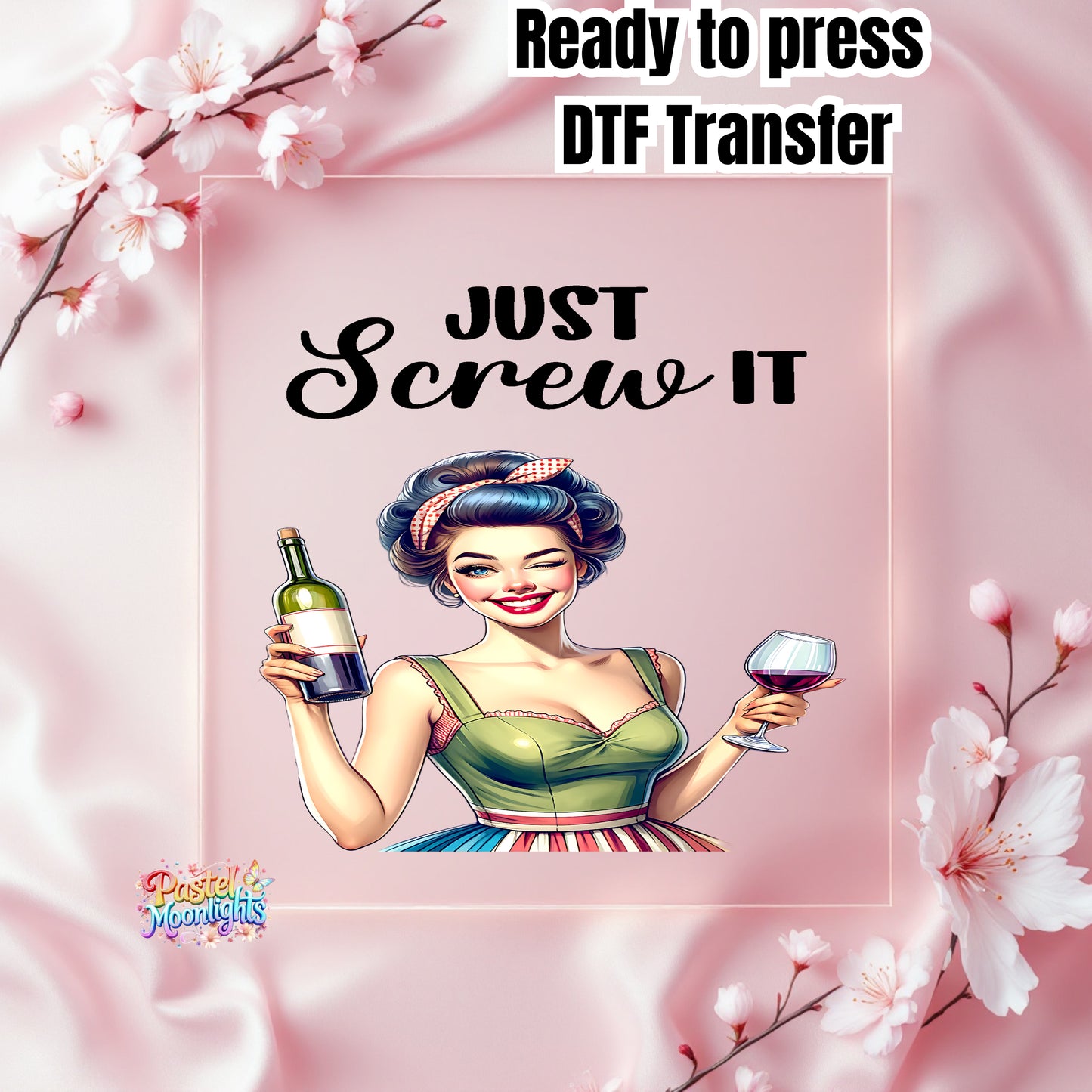 Retro Woman Kitchen 17 DTF Print Ready to Press