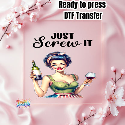Retro Woman Kitchen 17 DTF Print Ready to Press