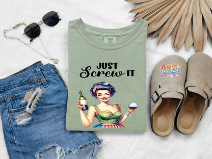 Retro Woman Kitchen 17 DTF Print Ready to Press