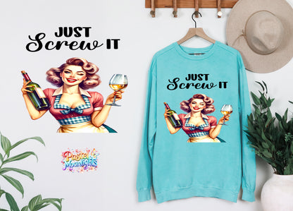 Retro Woman Kitchen 18 DTF Print Ready to Press