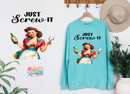 Retro Woman Kitchen 19 DTF Print Ready to Press