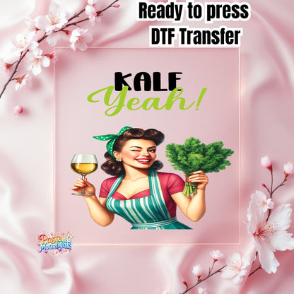 Retro Woman Kitchen 21 DTF Print Ready to Press