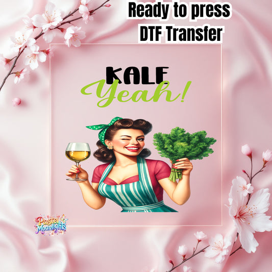 Retro Woman Kitchen 21 DTF Print Ready to Press