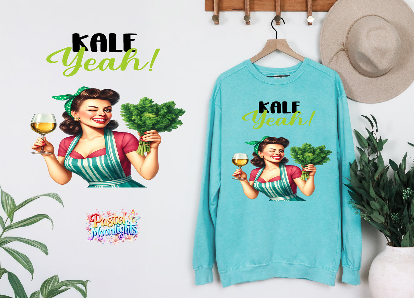 Retro Woman Kitchen 21 DTF Print Ready to Press