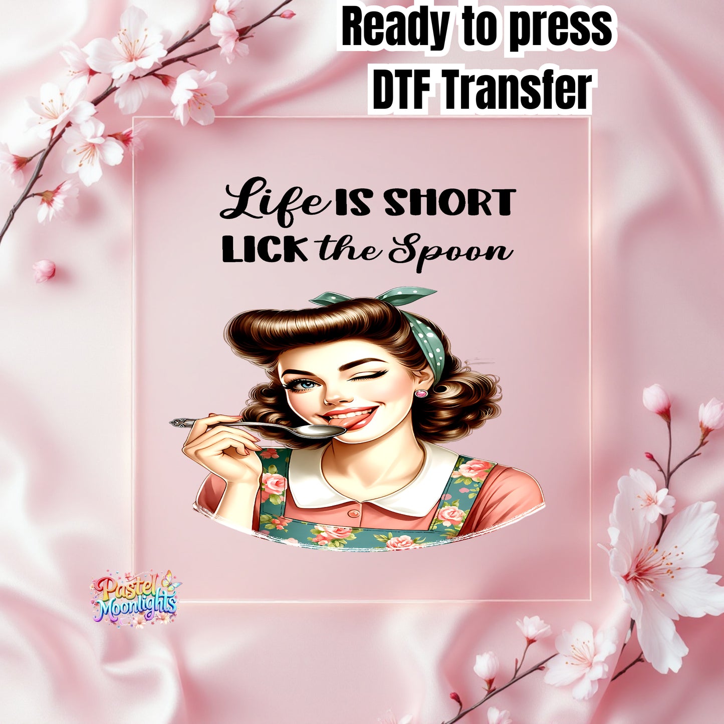Retro Woman Kitchen 22 DTF Print Ready to Press