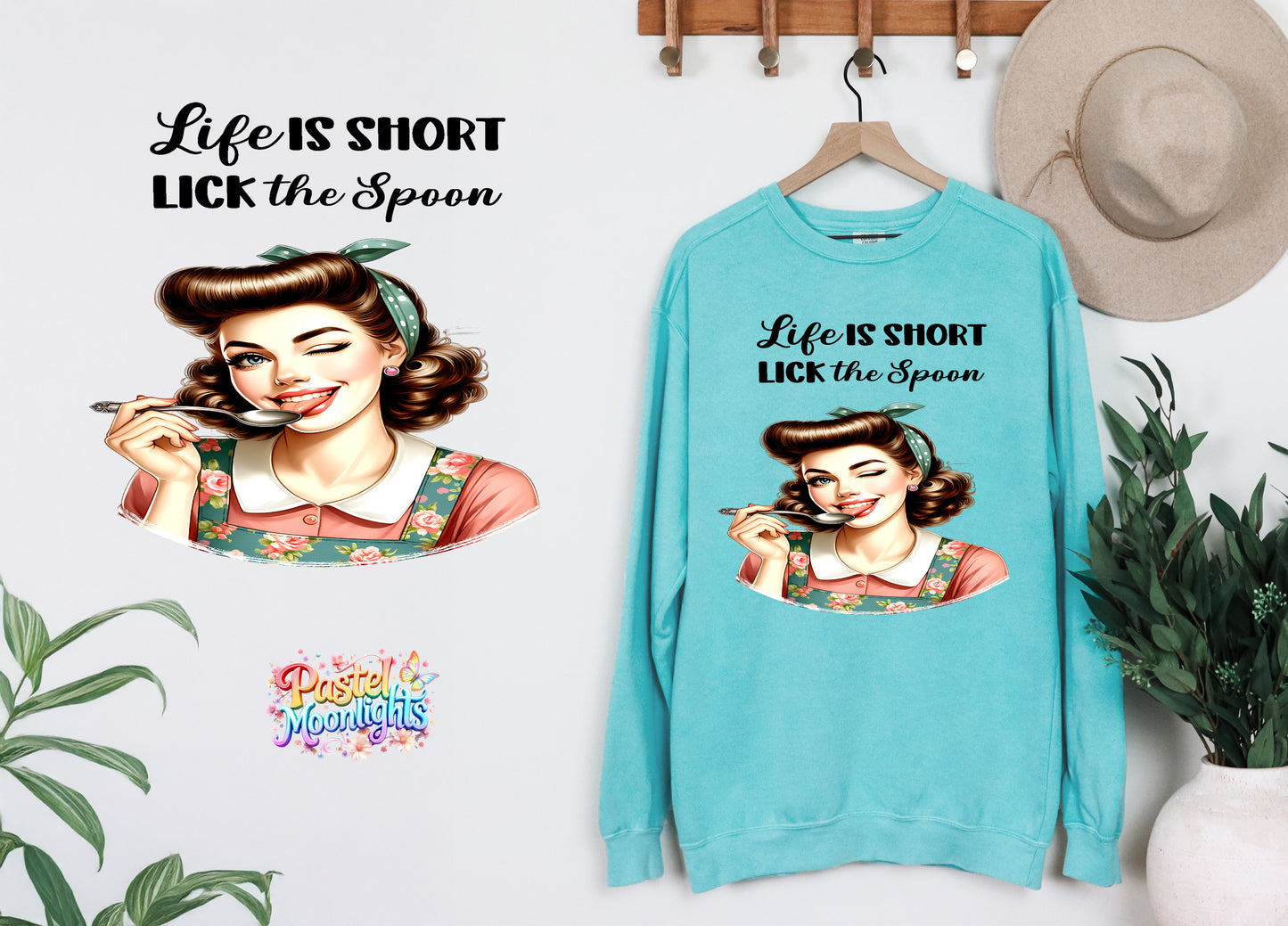 Retro Woman Kitchen 22 DTF Print Ready to Press