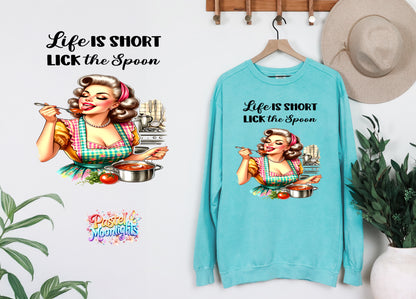 Retro Woman Kitchen 23 DTF Print Ready to Press