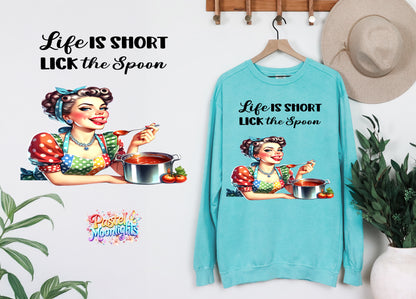 Retro Woman Kitchen 24 DTF Print Ready to Press