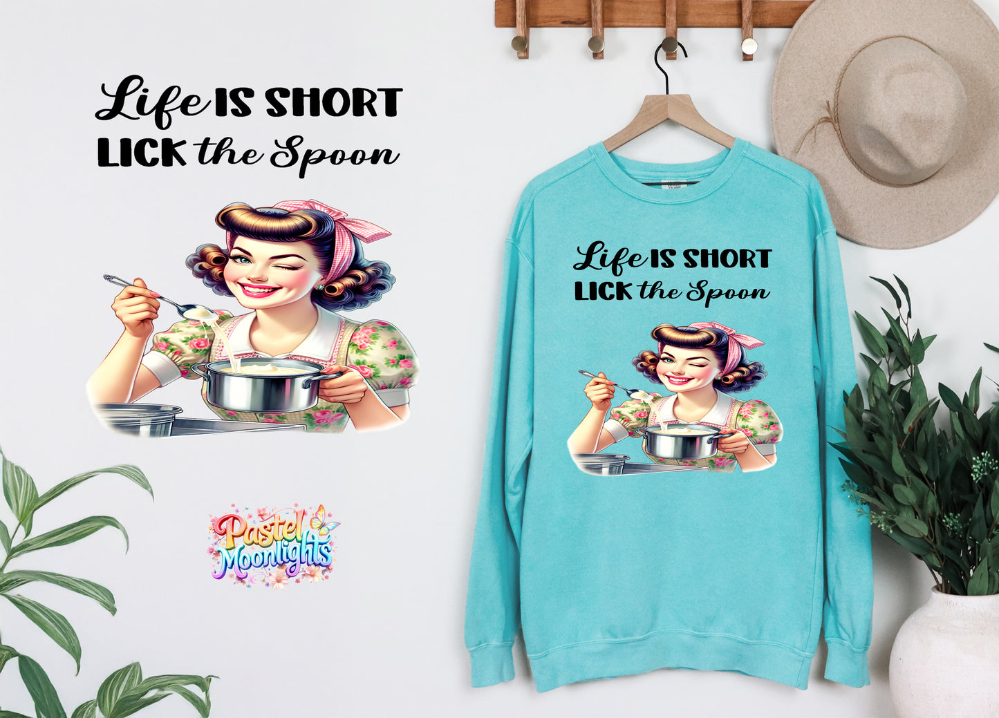 Retro Woman Kitchen 25 DTF Print Ready to Press