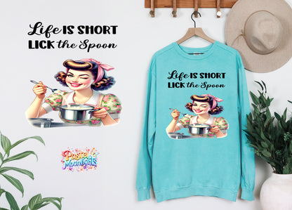 Retro Woman Kitchen 25 DTF Print Ready to Press