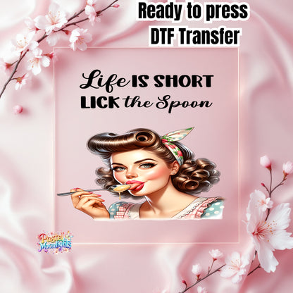 Retro Woman Kitchen 26 DTF Print Ready to Press