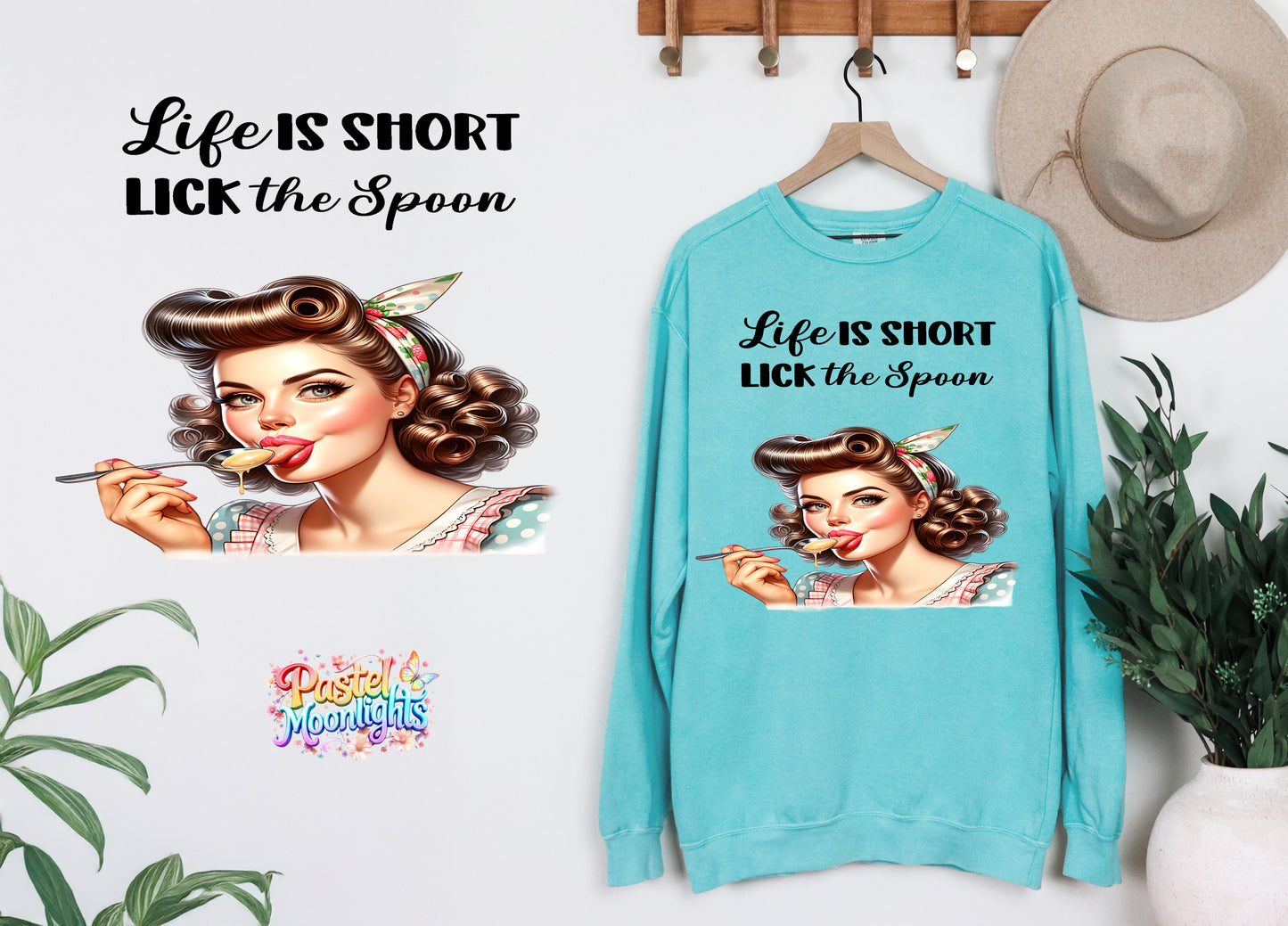 Retro Woman Kitchen 26 DTF Print Ready to Press