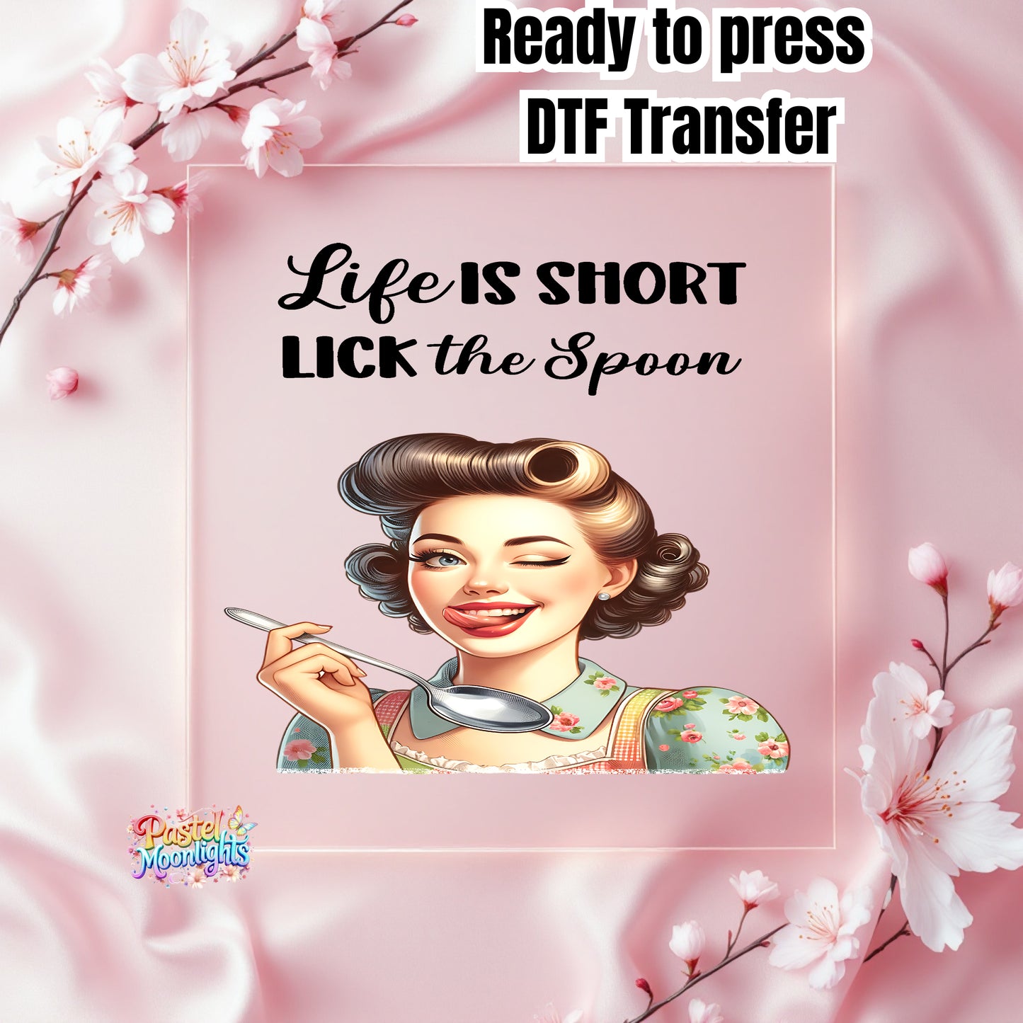 Retro Woman Kitchen 27 DTF Print Ready to Press