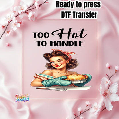 Retro Woman Kitchen 29 DTF Print Ready to Press