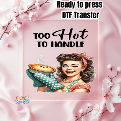 Retro Woman Kitchen 30 DTF Print Ready to Press