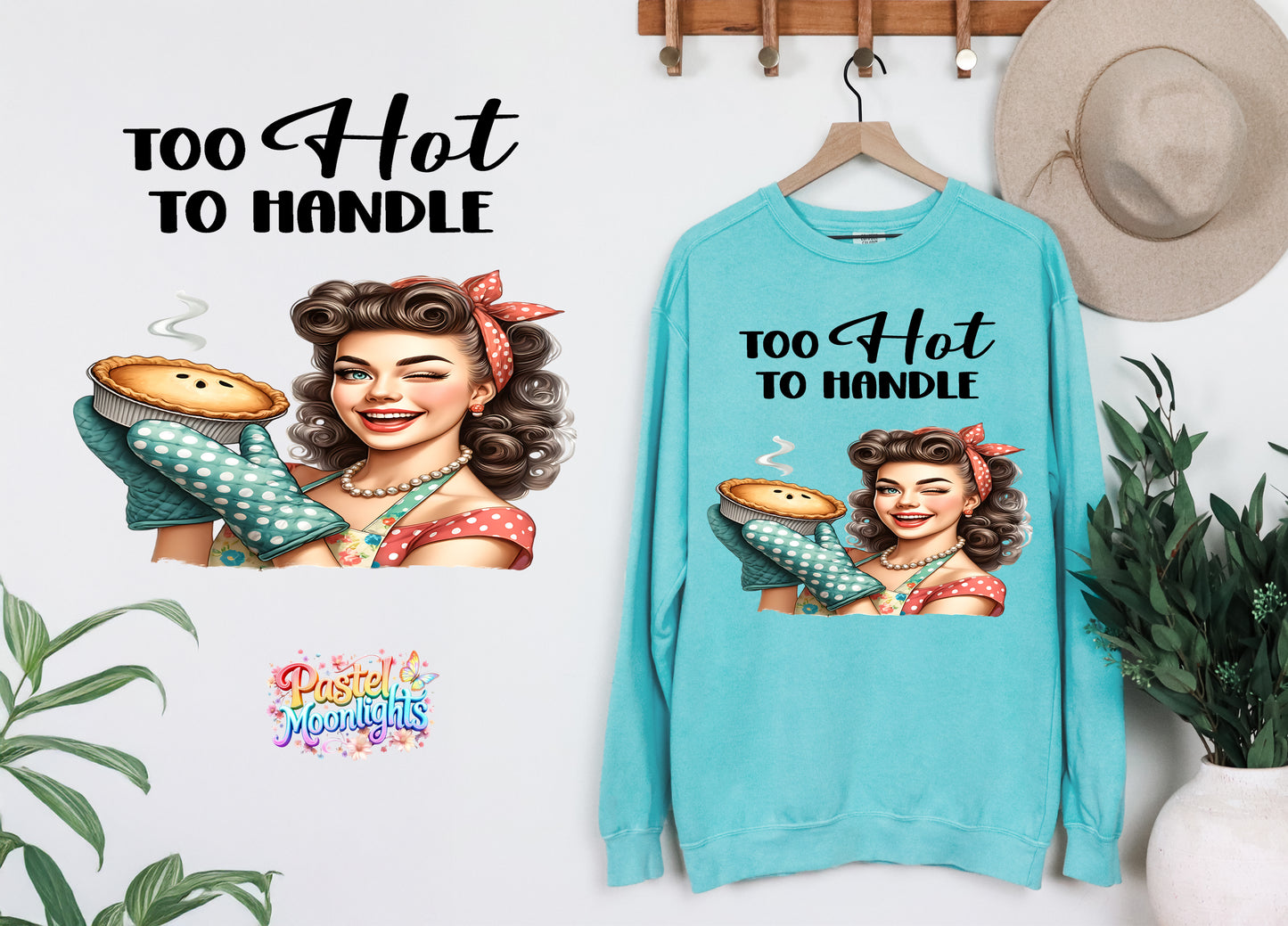 Retro Woman Kitchen 30 DTF Print Ready to Press