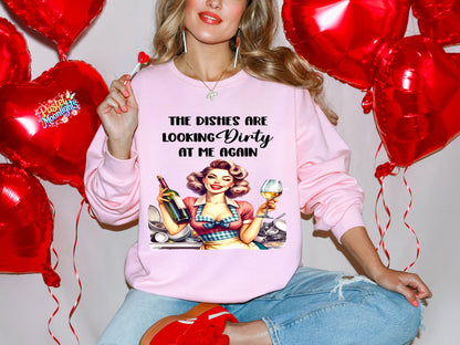 Retro Woman Kitchen 32 DTF Print Ready to Press