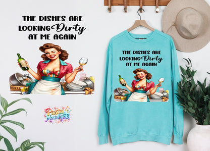 Retro Woman Kitchen 33 DTF Print Ready to Press