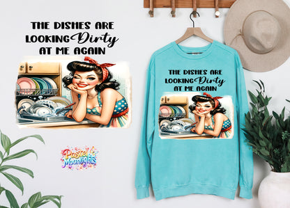 Retro Woman Kitchen 34 DTF Print Ready to Press