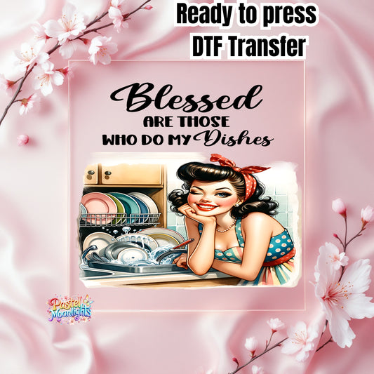 Retro Woman Kitchen 37 DTF Print Ready to Press