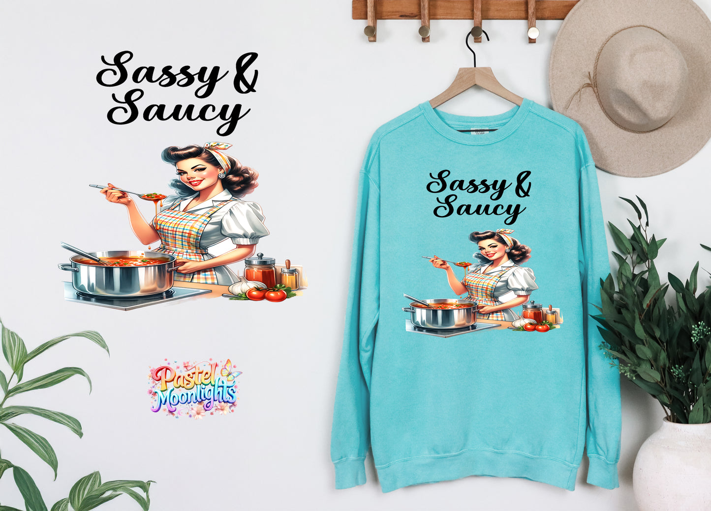 Retro Woman Kitchen 38 DTF Print Ready to Press