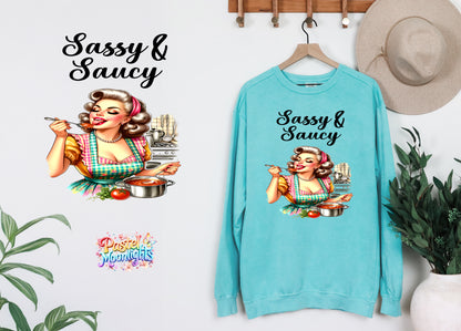 Retro Woman Kitchen 39 DTF Print Ready to Press