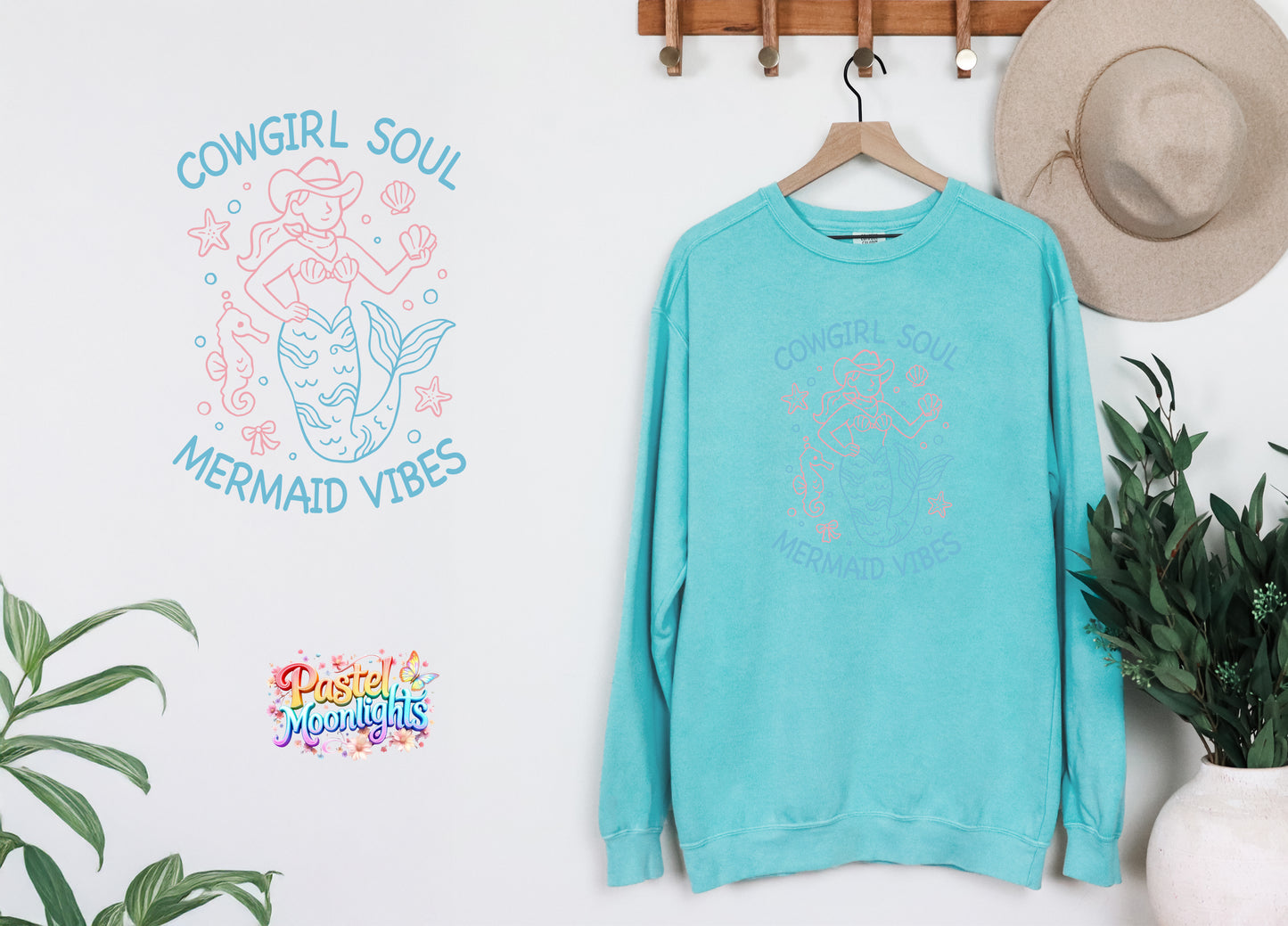 Cowgirl-soul-mermaid-vibes DTF Print Ready to Press