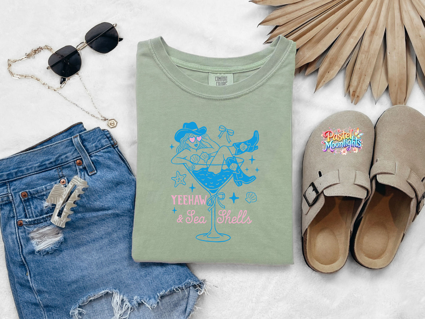 Yeehaw-and-Sea-shells DTF Print Ready to Press