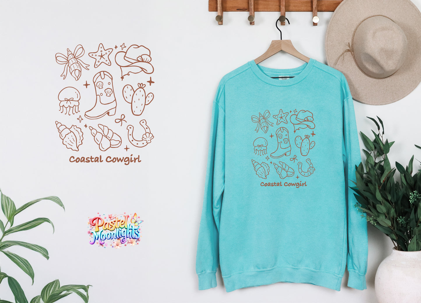 Coastal-cowgirl DTF Print Ready to Press