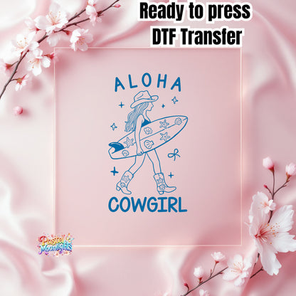 Aloha Cowgirl DTF Print Ready to Press