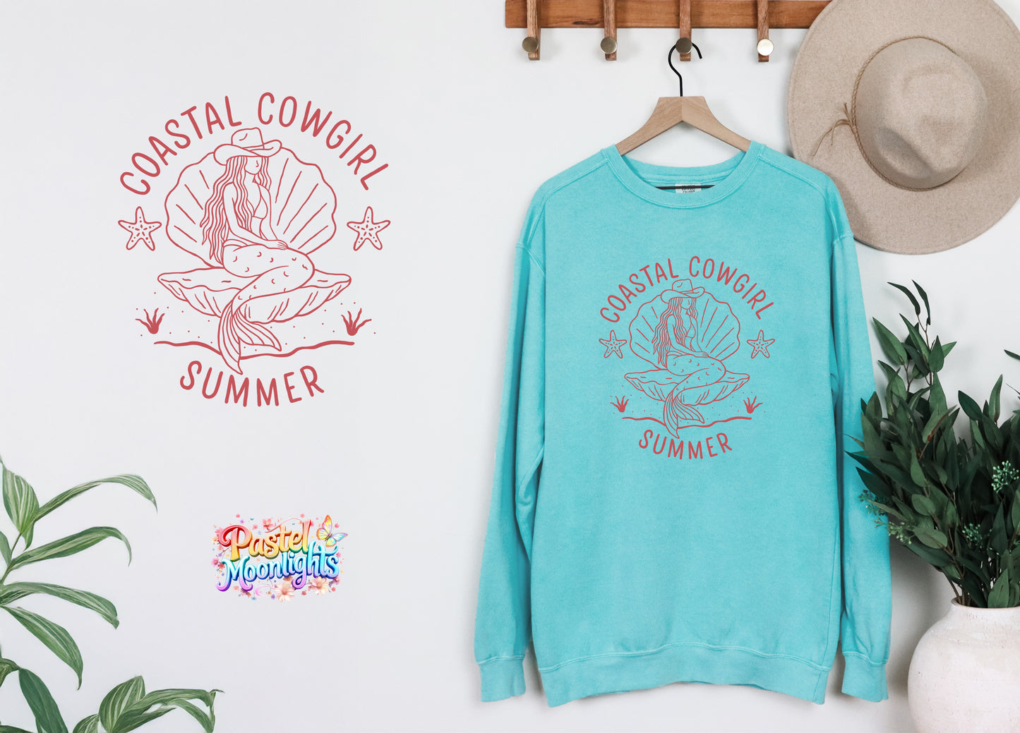 Coastal-Cowgirl-Summer DTF Print Ready to Press