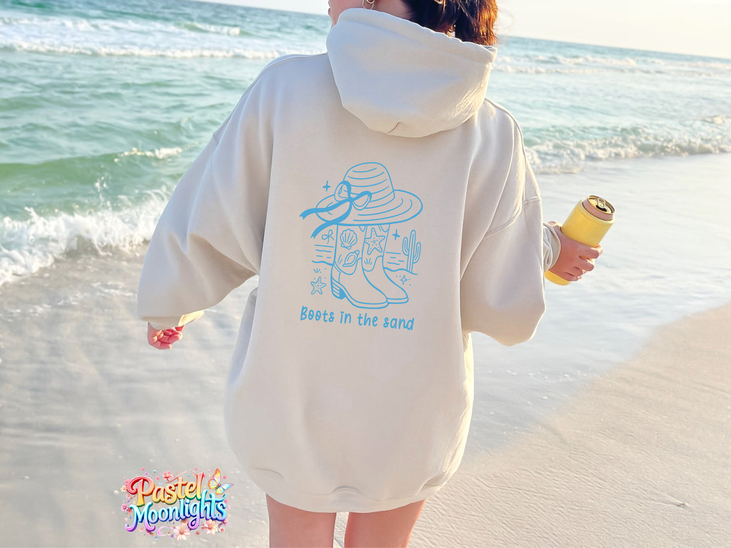 Boots in the sand DTF Print Ready to Press