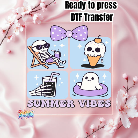 Summer Vibes DTF Print Ready to Press