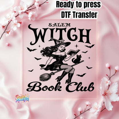 Salem Witch Boook Club DTF Print Ready to Press