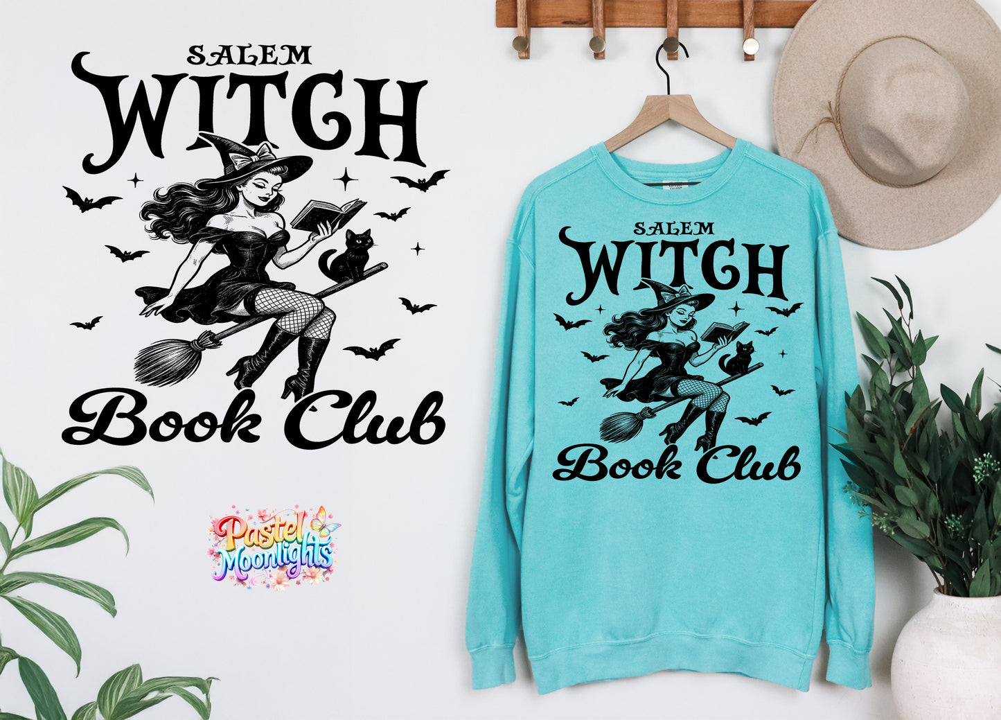 Salem Witch Boook Club DTF Print Ready to Press