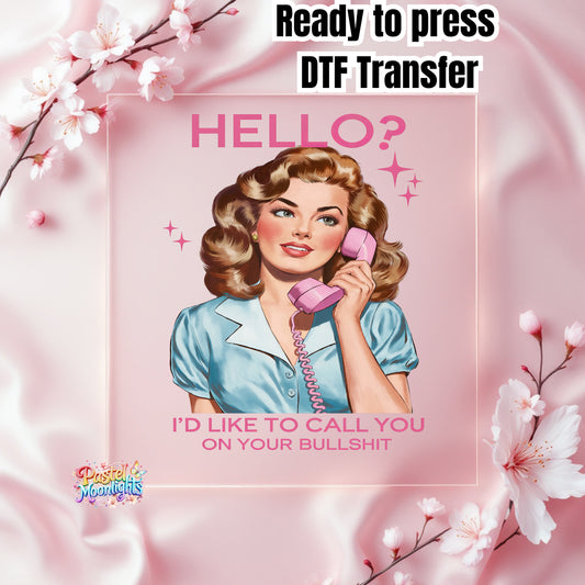 Sarcastic Pinup Girl #10 DTF Print Ready to Press