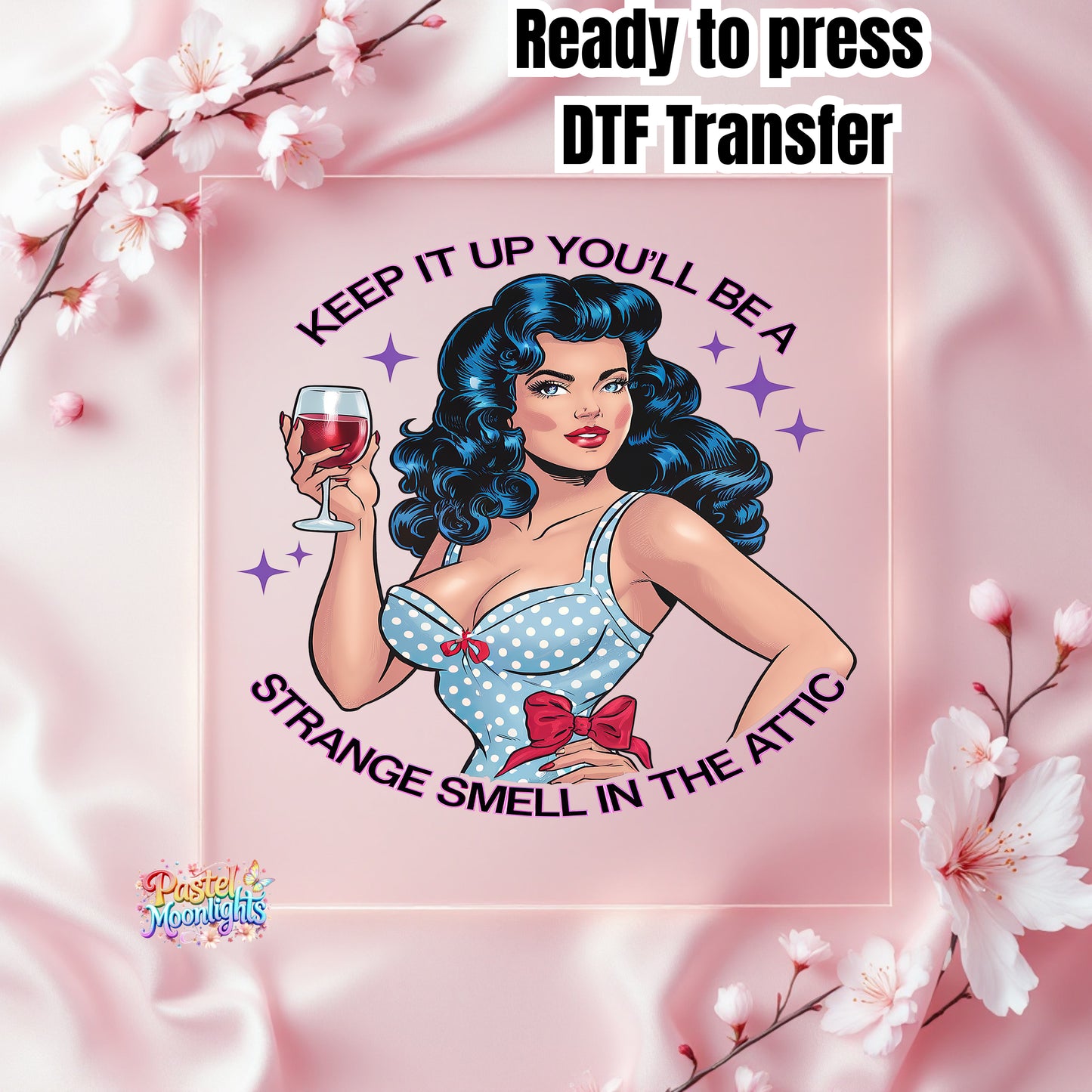 Sarcastic Pinup Girl #12 DTF Print Ready to Press