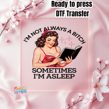 Sarcastic Pinup Girl #4 DTF Print Ready to Press