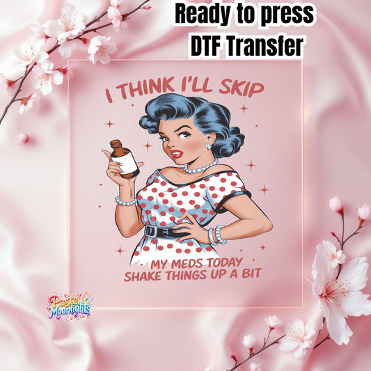Sarcastic Pinup Girl #5 DTF Print Ready to Press