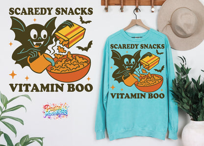Scaredy Snacks vitamin boo DTF Print Ready to Press
