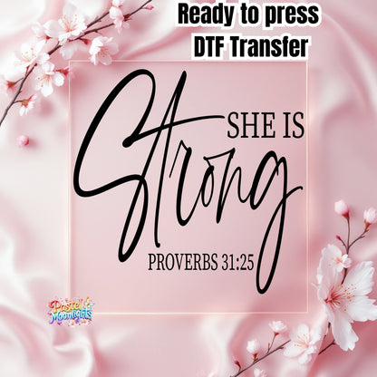 She is Strong DTF Print Ready to Press