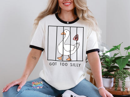 Silly Goose on the Loose Jail DTF Print Ready to Press