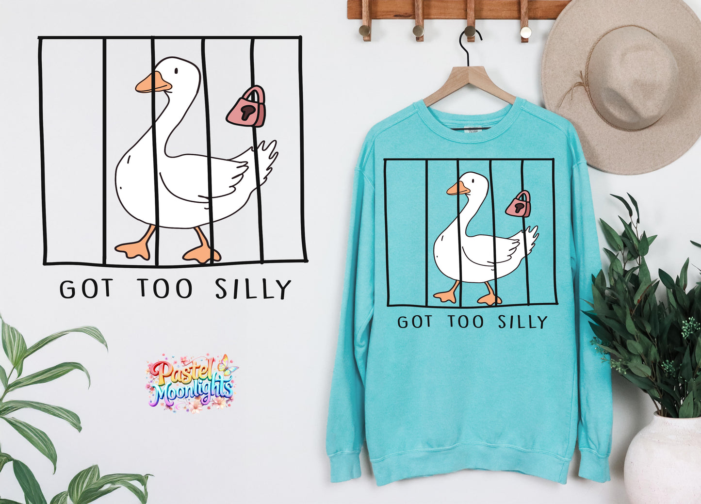 Silly Goose on the Loose Jail DTF Print Ready to Press