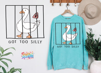 Silly Goose on the Loose Jail DTF Print Ready to Press