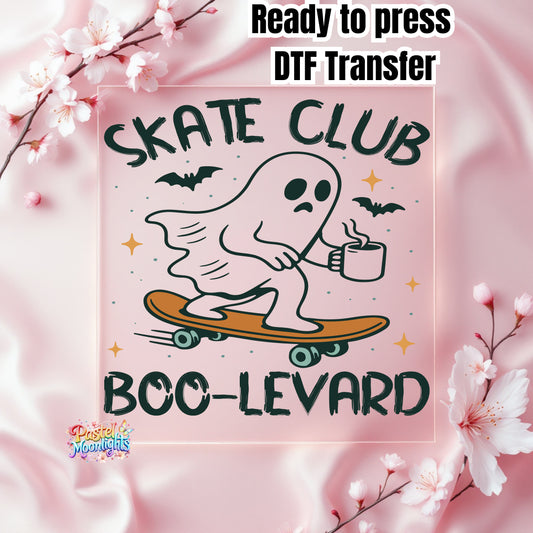 Skate Club Boo-Levard DTF Print Ready to Press