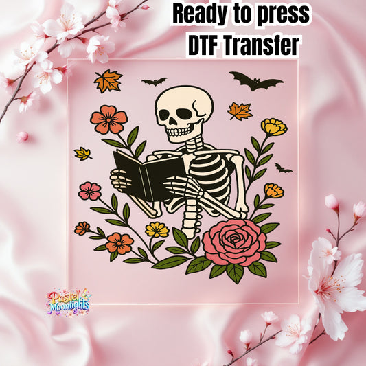 Skeleton Flowers book DTF Print Ready to Press