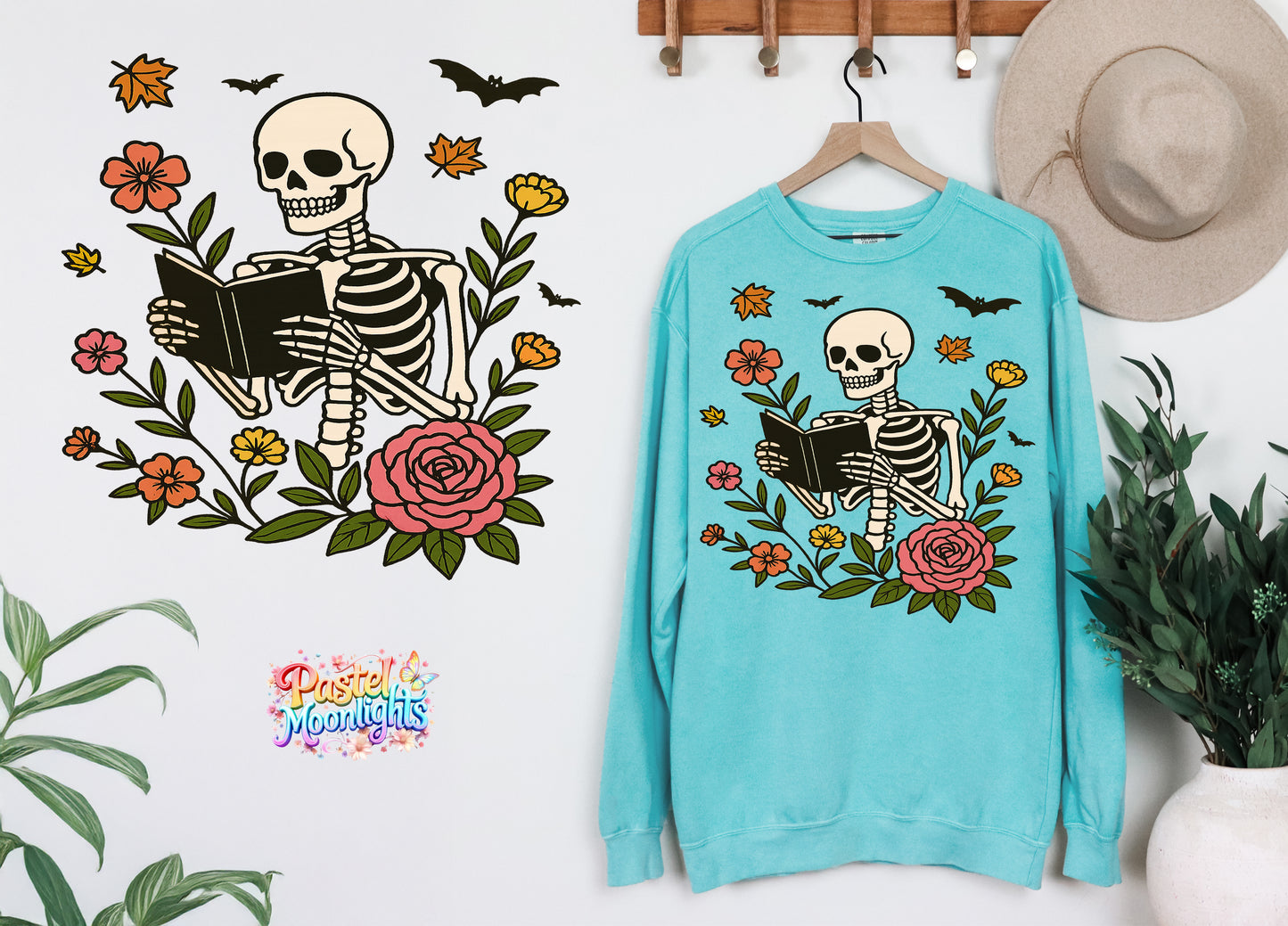 Skeleton Flowers book DTF Print Ready to Press