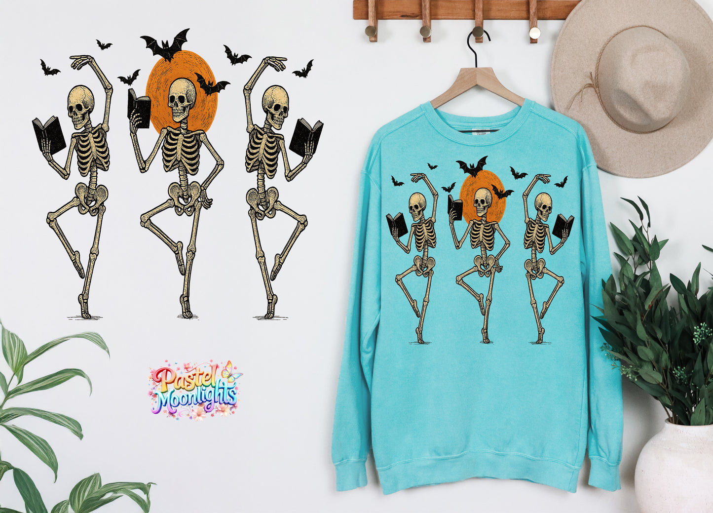 Skeletons Dance Read DTF Print Ready to Press