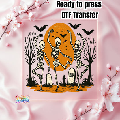 Skeleton Dance DTF Print Ready to Press