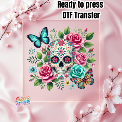 Skull Design 18 DTF Print Ready to Press